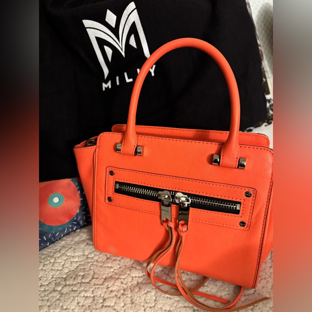 Gorgeous vibrant Milly genuine leather handbag